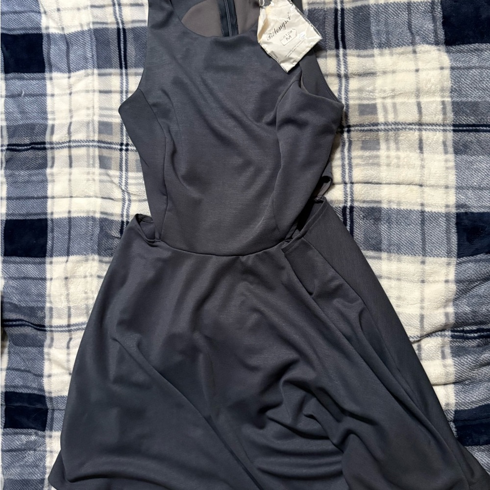Chic Sleeveless Backless Dress in Charcoal